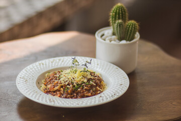 Spaghetti with American Sauce