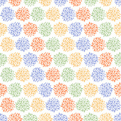 Seamless pattern with colorful abstract flower.