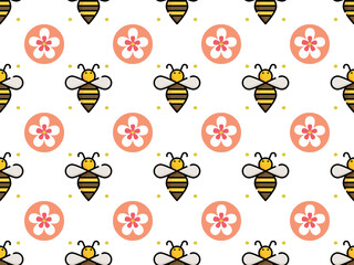 Seamless patterns. Fun shapes. Honey Vector illustration