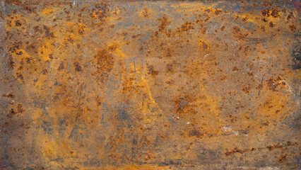 Old aged weathered rusty scratched grunge orange brown metal steel texture - Rust background