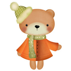 Cute bear cartoon design character 