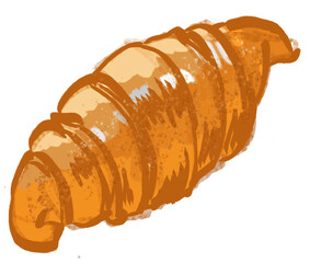 croissant isolated on white background