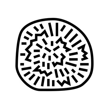 marimo ball line icon vector. marimo ball sign. isolated contour symbol black illustration