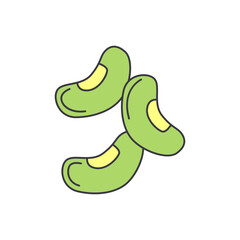 Mung bean icon in color, isolated on white background 