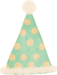 watercolor color party hat