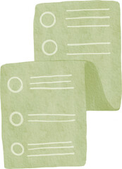 Watercolor Check list paper