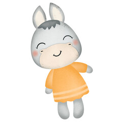 Cute donkey cartoon design character