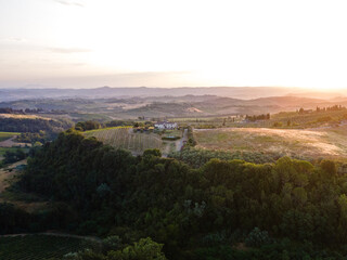 Fototapeta na wymiar view of toscany hills