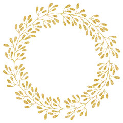 Luxury gold wreath frame 