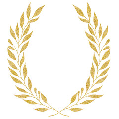 Luxury gold wreath frame 