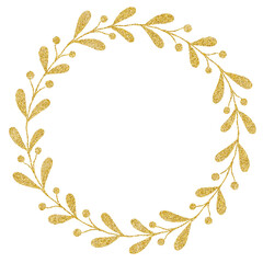 Luxury gold wreath frame 