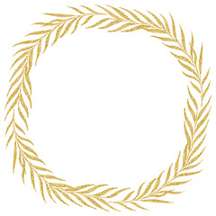 Luxury gold wreath frame 
