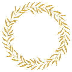 Luxury gold wreath frame 
