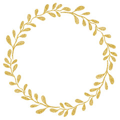 Luxury gold wreath frame 