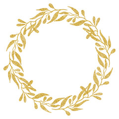 Obraz na płótnie Canvas Luxury gold wreath frame 