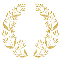 Luxury gold wreath frame 