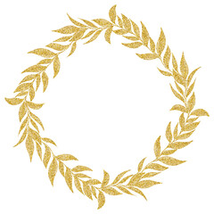 Luxury gold wreath frame 