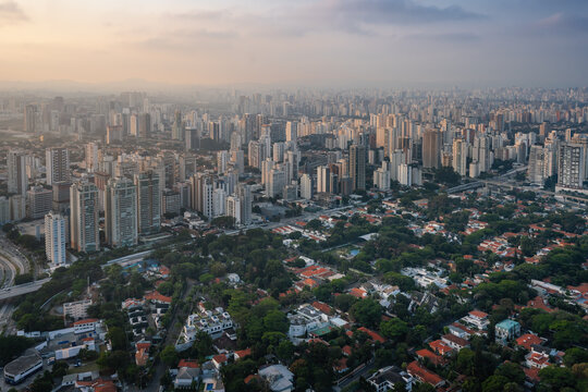 Aerial View of Brooklin Velho neighborhood - Sao Paulo, Brazil