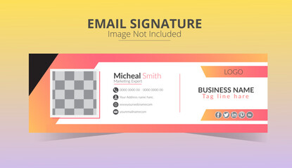 Professional Email Signature outlook template design