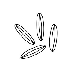 Caraway icon in line style icon, isolated on white background