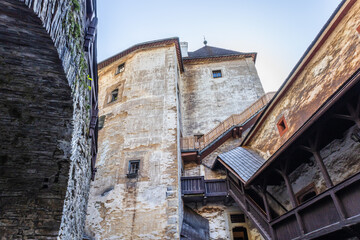 Fototapeta na wymiar Medieval Orava Castle. Oravsky Podzamok, Slovakia, 21 July 2022
