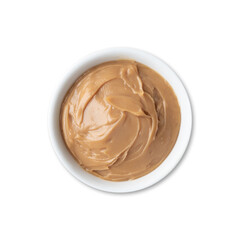 Doce de leite, traditional brazilian creamy milk sweet isolated over white background