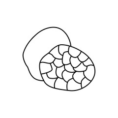Truffle icon in line style icon, isolated on white background