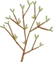 Watercolor decorative floral composition