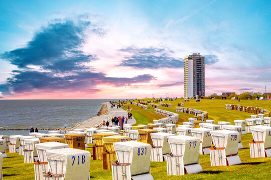 Strand in B&uuml;sum, Deutschland 