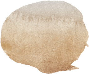 brown watercolor stain brush stroke frame isolated ,brown coffee watercolor png file clipart