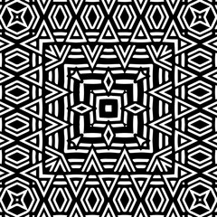 Design seamless monochrome geometric pattern. Abstract background. Vector art.Perfect for site backdrop, wrapping paper, wallpaper, textile and surface design. 