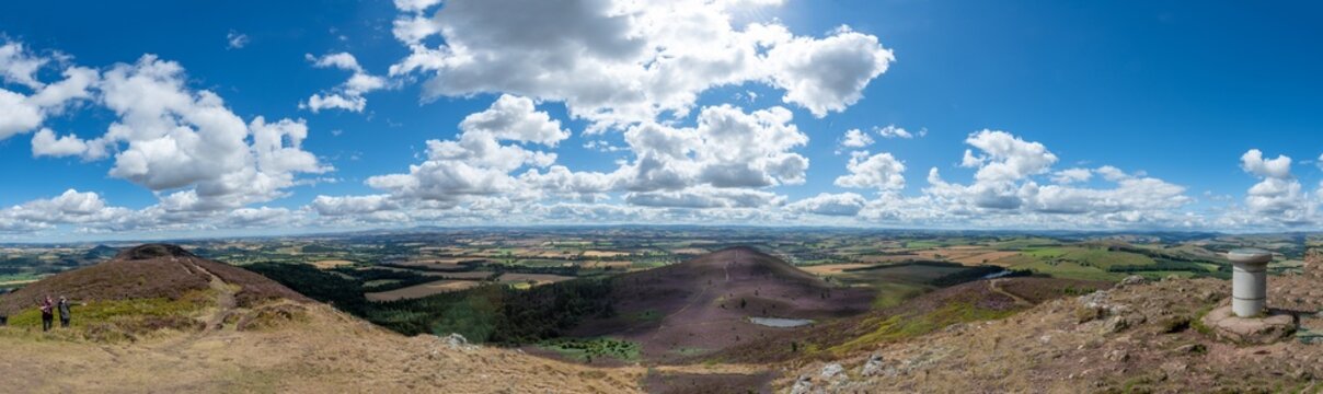 Eildons panorama from the middle Eildon, Melrose, Scotland