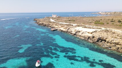 Barche ormeggiate a Favignana