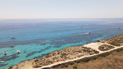 Barche ormeggiate a Favignana