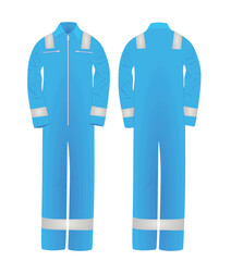 Naklejka premium Blue reflective uniform. vector illustration
