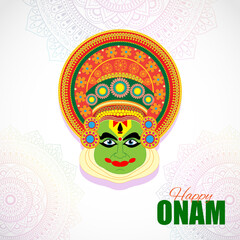 Vector illustration for Happy Onam greeting