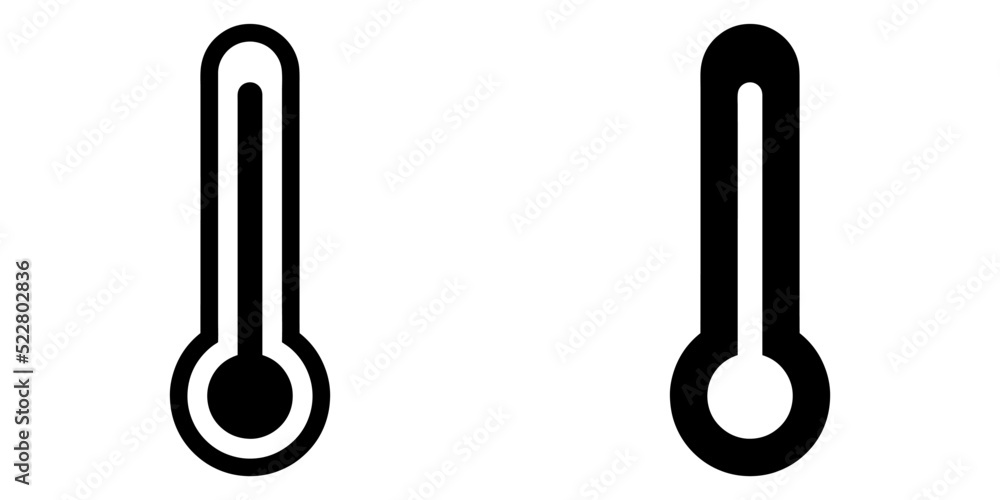 Poster ofvs79 outlinefilledvectorsign ofvs - thermometer vector icon . isolated transparent - high temperat