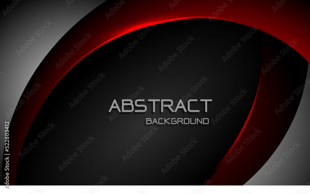 Poster abstract red gray curve overlap on black blank space for text design modern futuristic creative back