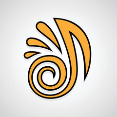 Musical note icon. Logo design element.