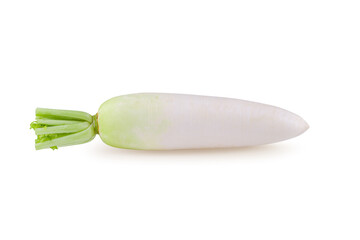 Daikon radishes isolated on a white background