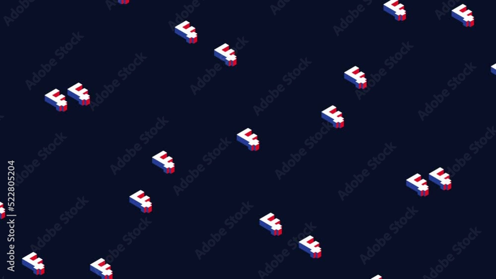 Aufkleber abstract animated pattern with isometric symbols of swiss currency franc. simple seamless loop moder