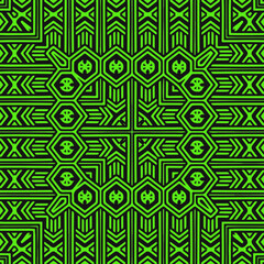 Seamless vector pattern. Background texture in geometric ornamental style.Repeat background.Color mandala.