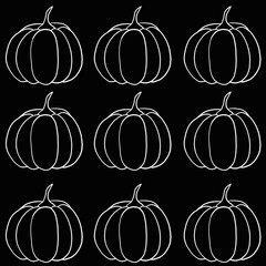 Fresh vegetables, pumpkin. Hand-drawn illustration with vegetables. A farmer's market product. A great healthy food design template with vegetables drawn in chalk on a blackboard. Great for menu desig