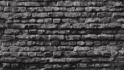 gray background, in the photo is a brick wall close-up, bottom view