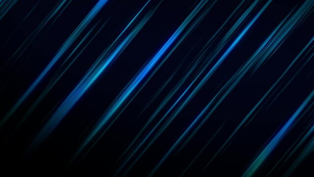 Abstract blue oblique lines with a glow on a black background. Background for your business concept