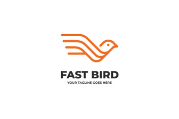 Fast Bird Delivery Courier Service Business Logo