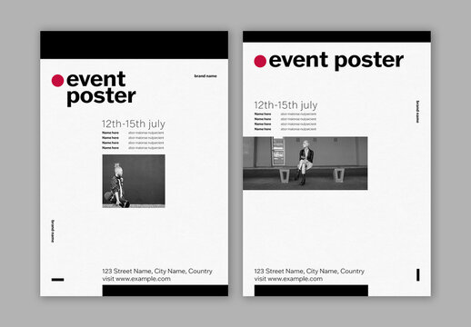 Minimalist Black and White Poster Layout