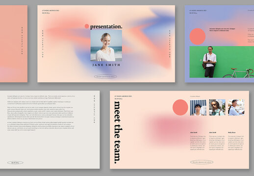 Presentation Layout with Pastel Accents