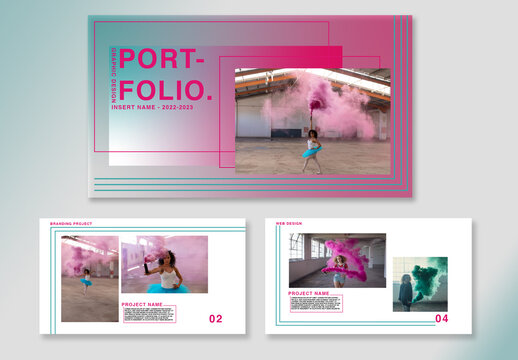 Pink and Blue Portfolio