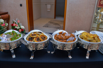 Moroccan salty and sweet appetizers are served at weddings and birthdays. The concept of cooking in...